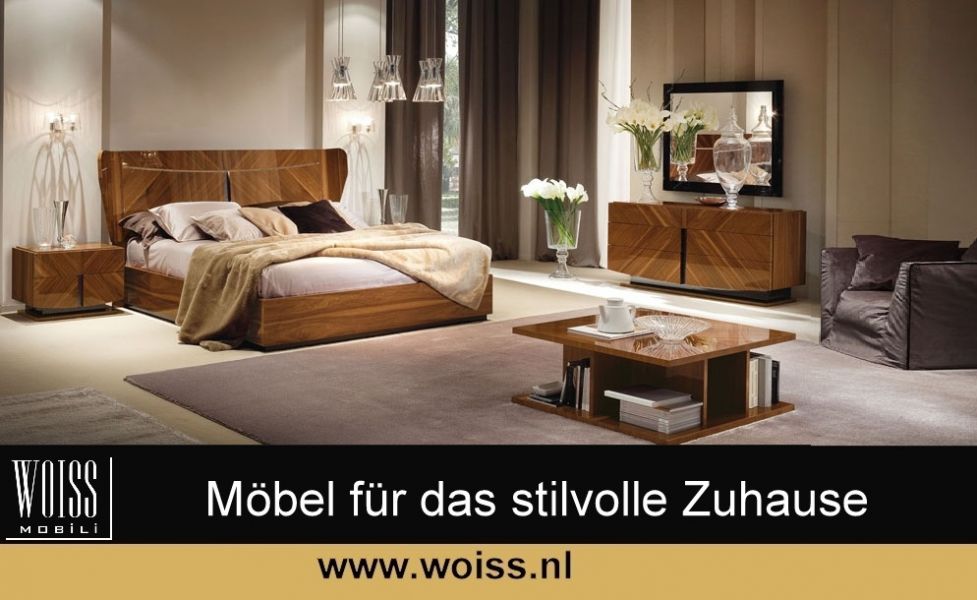 WOISS M�bel angebote Luxus Hochglanz Schlafzimmer Nussbaum Klassik Stilm�bel aus Italien