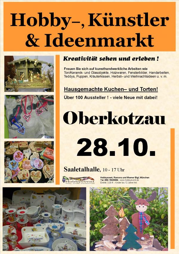 Oberkotzauer Hobby-, Künstler- und Ideenmarkt am 28.10.2018